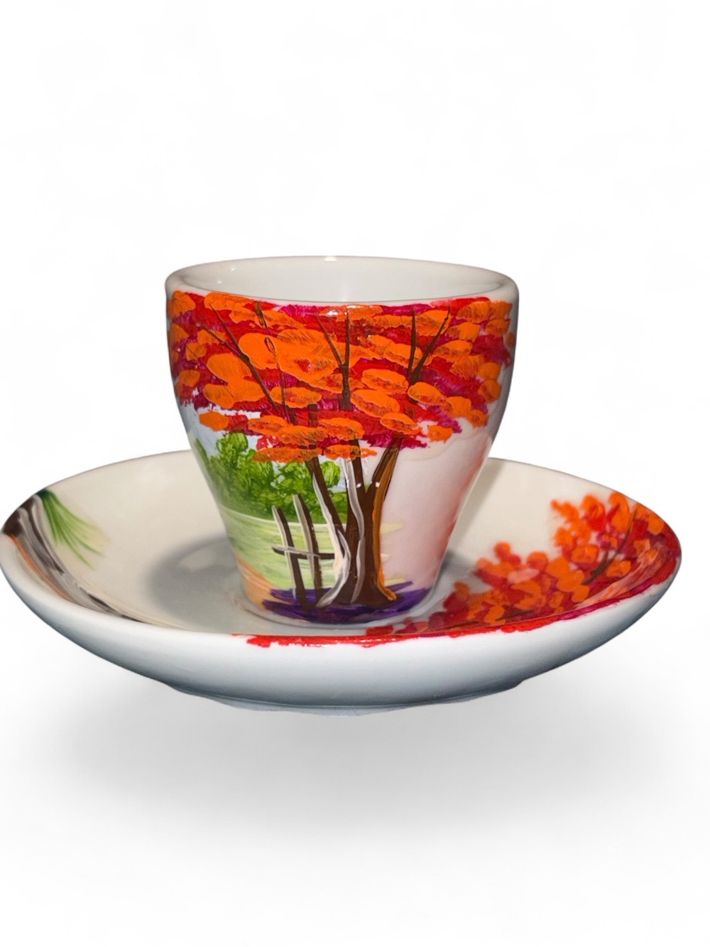 Vintage Hand Painted Demitasse Tea Cup & Saucer from Sheraton Santo Domingo - Picture 5 of 9
